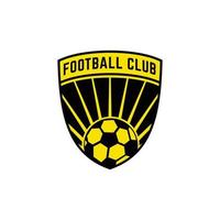 emblema del club de fútbol. logotipo del escudo de la insignia de fútbol, elementos del club de juego del equipo de fútbol, logotipo vectorial vector