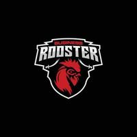 Rooster head logo mascot illustration vector