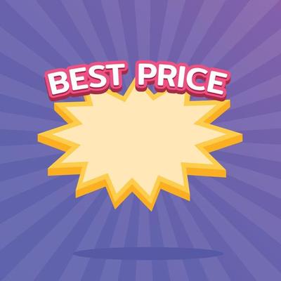 Best price, starburst label, shopping font, Promotion label sale, promotion discount banner templates