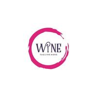 Abstract logo for wine house in form of wine stains isolated on white background, icon vector