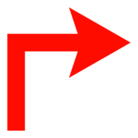 Directional Arrow Sign on Transparent Background png