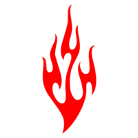 silueta de llama dibujada a mano sobre fondo transparente png