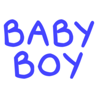 Baby Boy lettering on Transparent Background png