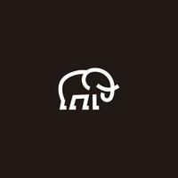 elefante línea arte minimalista logotipo icono diseños vector