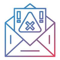 Email Alert Line Gradient Icon vector