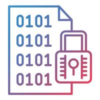 File Encryption Line Gradient Icon vector