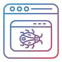 Application Malware Line Gradient Icon vector