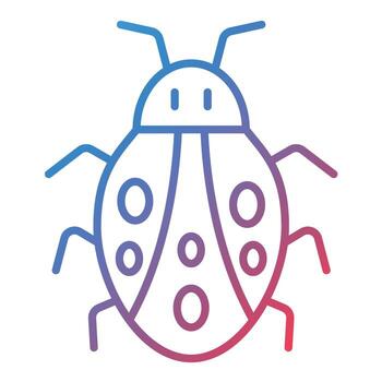 Bug Line Gradient Icon vector