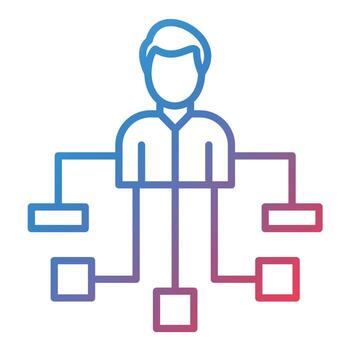 Hierarchy Line Gradient Icon vector