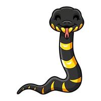 lindo, feliz, manglar, serpiente, caricatura vector