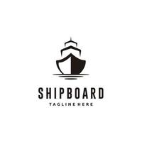 Front ship minimalist logo design icon vector