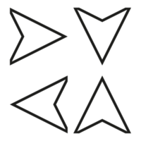 Directional Arrow Symbol Pack on Transparent Background