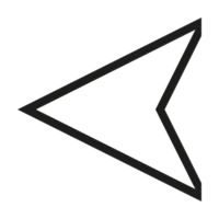 Directional Arrow Symbol on Transparent Background