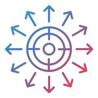 Focus Line Gradient Icon vector