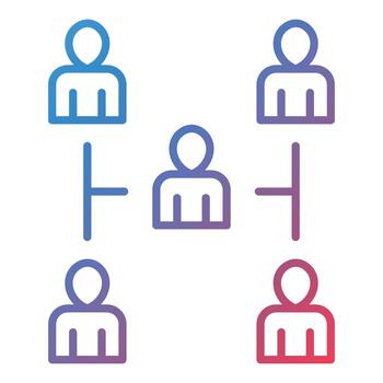 Collaboration Line Gradient Icon vector