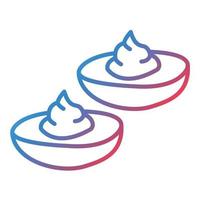 Deviled Eggs Line Gradient Icon vector