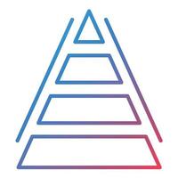 Pyramid Chart Line Gradient Icon vector