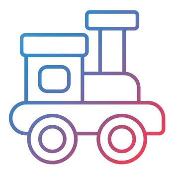 Train Line Gradient Icon vector
