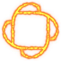 Fire flame ornament frame png