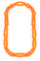 Fire flame ornament frame png