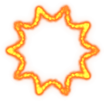 marco de adorno de llama de fuego png