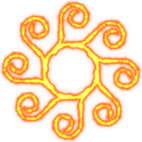 marco de adorno de llama de fuego png