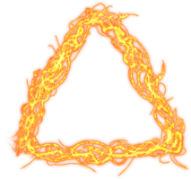 Fire flame ornament frame png