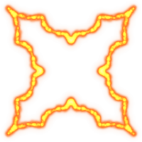 Fire flame ornament frame png