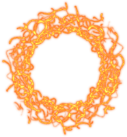 Fire flame ornament frame png
