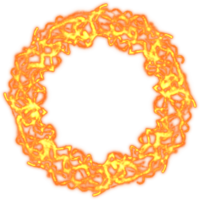 Fire flame ornament frame png