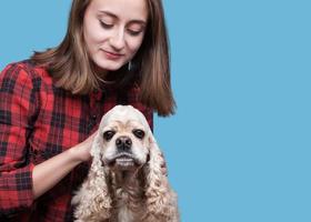 girl with dog photo