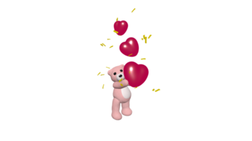 3d coeur saint valentin amour png