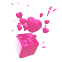 3D-Herz-Valentinsliebe png