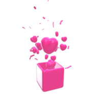 3D-Herz-Valentinsliebe png