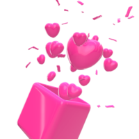 3d Heart valentine love png