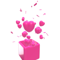 3d hart Valentijn liefde png