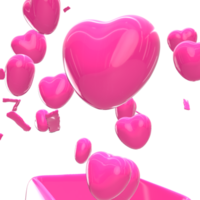 3D-Herz-Valentinsliebe png