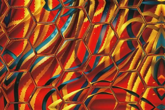 Abstract hexagon background. Colorful geometric background. vector