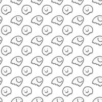 seamless pattern of cute ghost cartoon vector