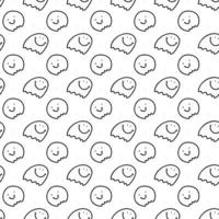 seamless pattern of cute ghost cartoon vector