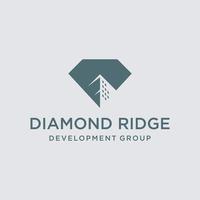 monogram city logo with diamond shape vector