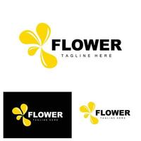 Flower Logo, Flower Garden Design With Simple Style Vector Product Brand, Beauty Care, Natural