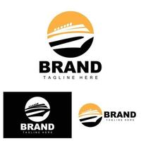 Ship Logo, Ocean Transport Vector, And Cruise Ship, Cargo, Logistics, Sailing School, Speedboat vector