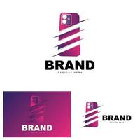 logotipo de smartphone, vector de electrónica moderna, diseño de tienda de smartphone, productos electrónicos