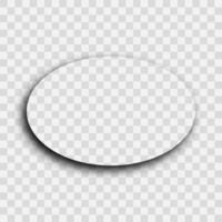 Dark transparent realistic shadow. Oval shadow isolated. Vector illustration.