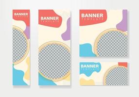 Abstract banner design web template vector Set, header web banner. Modern banner social media set for website design, Social Media Cover ads banner, flyer, invitation card