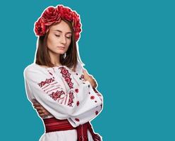 young girl in the Ukrainian national suit photo