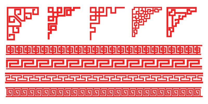 pattern frame chinese traditional style vector illustration
