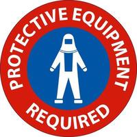 Floor Sign, Protective Equipment Required vector