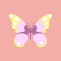 Set of butterflies of different colors and shapes isolated on white background. Beautiful flying insects. Vector illustration in cartoon flat style.